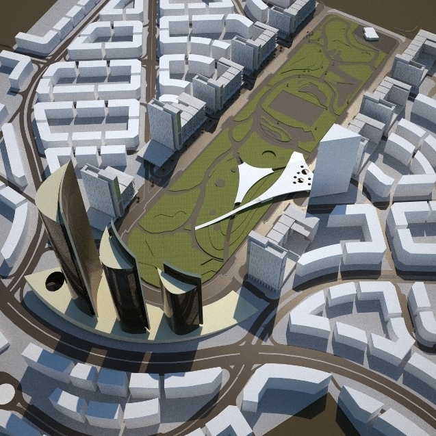 Jebel Ali Masterplan. Aerial View.