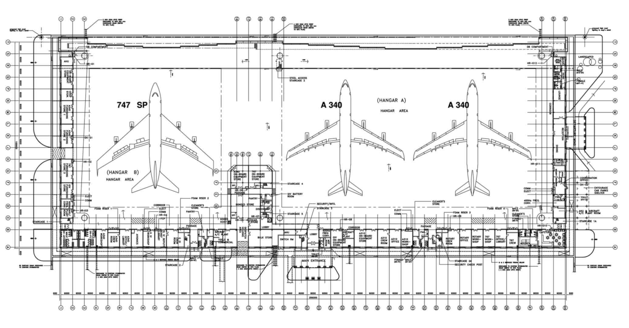 Brunei Aircraft Hangar. Plan